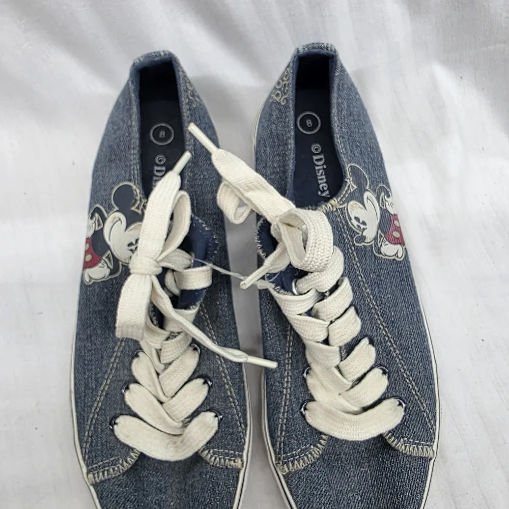 Disney Blue Denim Sneakers with Mickey Mouse - Picture 2 of 6